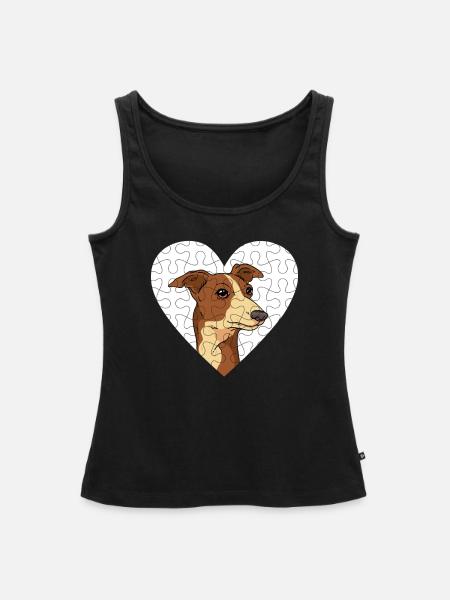 Whippet - Frauen Premium Organic Tank Top - Schwarz
