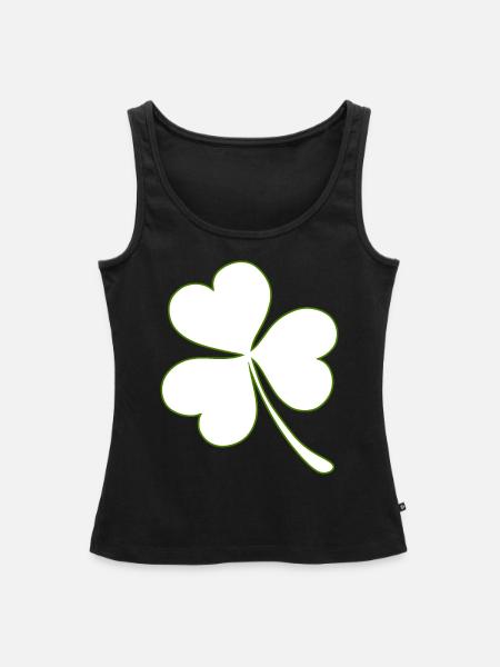 Kleeblatt - Frauen Premium Organic Tank Top - Schwarz