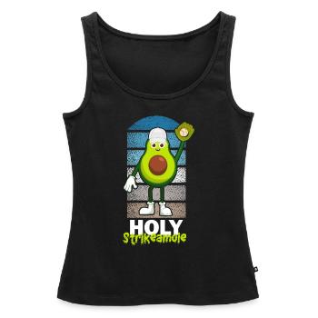 Holy Strikeamole Baseball Softball Avocat - Débardeur bio Premium Femme - noir - Devant - AI Model Female 172 light (172cm)