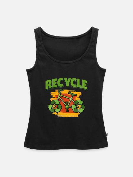 Recycling - Frauen Premium Organic Tank Top - Schwarz