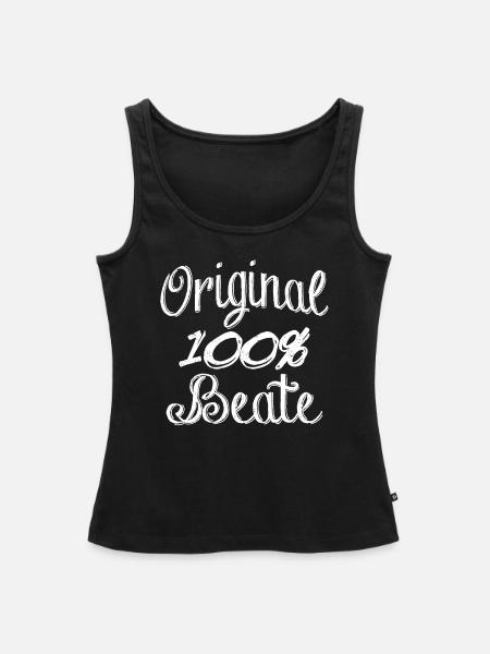 Original 100% Beate - Frauen Premium Organic Tank Top - Schwarz