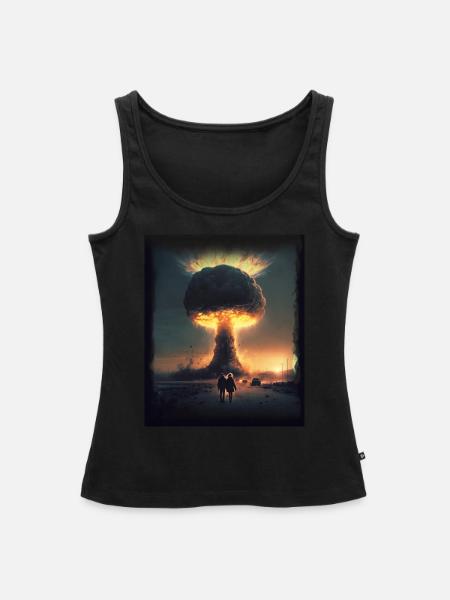 Dampf während der Atombombenexplosion - Frauen Premium Organic Tank Top - Schwarz