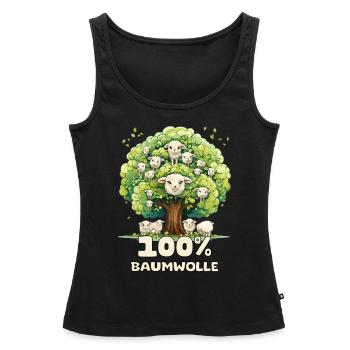 Lustiges Wortspiel; 100 % Baumwolle - Frauen Premium Organic Tank Top - Schwarz - Vorne - AI Model Female 172 light (172cm)