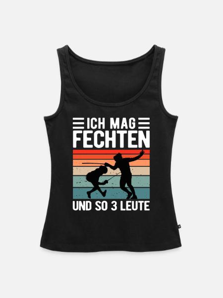 Fechten Lustiger Fechter Spruch - Frauen Premium Organic Tank Top - Schwarz