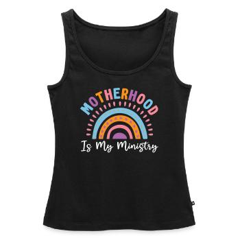 Mutterschaft ist mein Dienst - Frauen Premium Organic Tank Top - Schwarz - Vorne - AI Model Female 172 light (172cm)