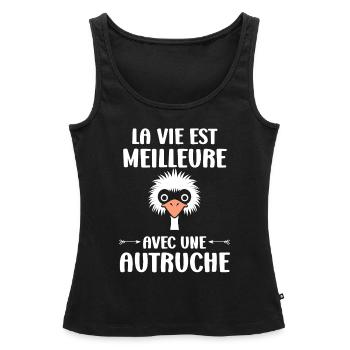 Strauß Zitat - Frauen Premium Organic Tank Top - Schwarz - Vorne - AI Model Female 172 light (172cm)
