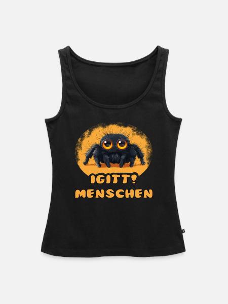 Lustige Igitt ! Menschen Spinne - Frauen Premium Organic Tank Top - Schwarz