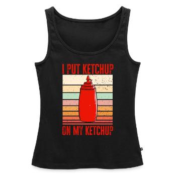 Ketchup Ketchup à la tomate - Débardeur bio Premium Femme - noir - Devant - AI Model Female 172 light (172cm)