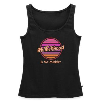 Mutterschaft ist mein Dienst - Frauen Premium Organic Tank Top - Schwarz - Vorne - AI Model Female 172 light (172cm)