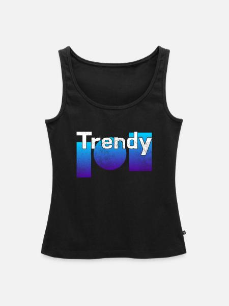Trendy - Frauen Premium Organic Tank Top - Schwarz
