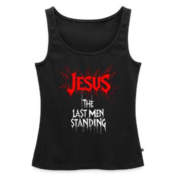 Jésus-Christ - Les derniers hommes debout - Débardeur bio Premium Femme - noir - Devant - AI Model Female 172 light (172cm)