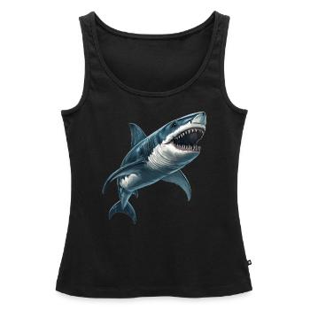Haie Hai - Frauen Premium Organic Tank Top - Schwarz - Vorne - AI Model Female 172 light (172cm)