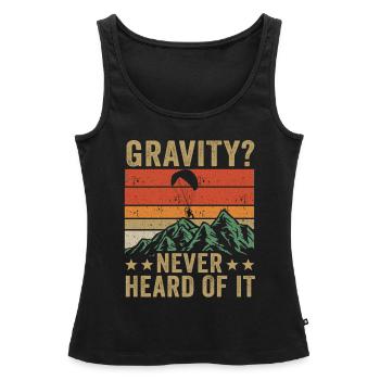 Lustiges Paramotor Gravitations-Meme - Frauen Premium Organic Tank Top - Schwarz - Vorne - AI Model Female 172 light (172cm)