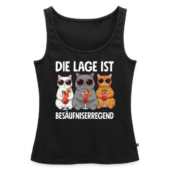 Die Lage Ist Besäufniserregend - Frauen Premium Organic Tank Top - Schwarz - Vorne - AI Model Female 172 light (172cm)