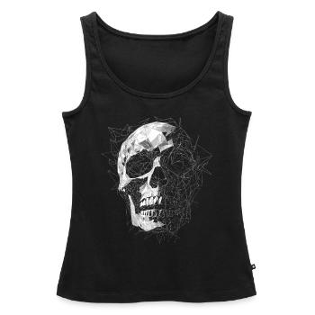 Skull motif skull gothic metal - Women’s Premium Organic Tank top - black - Front - AI Model Female 172 light (172cm)