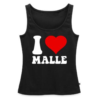 Vacances I Love Malle Party Mallorca - Débardeur bio Premium Femme - noir - Devant - AI Model Female 172 light (172cm)