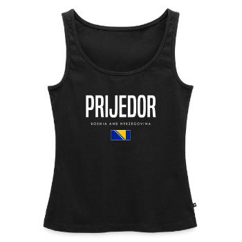 Prijedor Bosnien und Herzegowina - Frauen Premium Organic Tank Top - Schwarz - Vorne - AI Model Female 172 light (172cm)