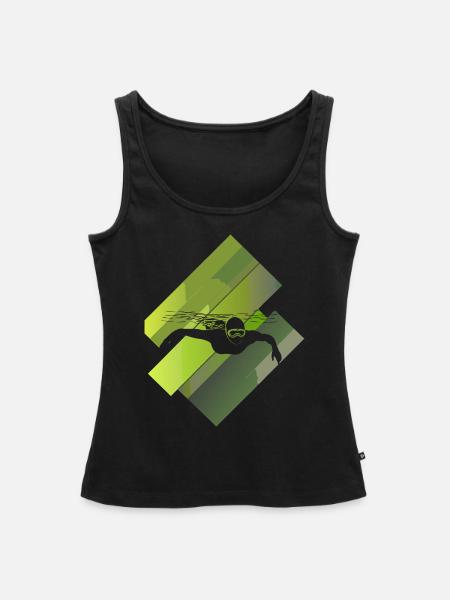 Schwimmer Freibad Schnorcheln - Frauen Premium Organic Tank Top - Schwarz