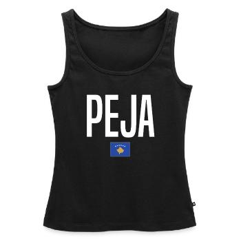 Peja, Kosovo - Débardeur bio Premium Femme - noir - Devant - AI Model Female 172 light (172cm)