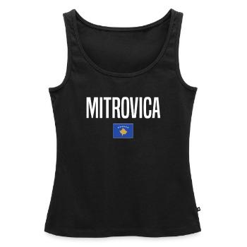 Mitrovica, Kosovo - Débardeur bio Premium Femme - noir - Devant - AI Model Female 172 light (172cm)