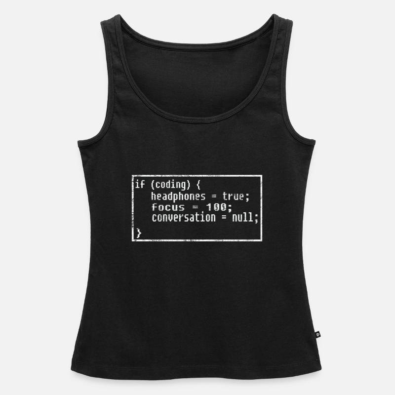 Coders coding - Women’s Premium Organic Tank top - black