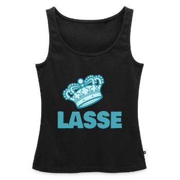 Lasse - Frauen Premium Organic Tank Top - Schwarz - Vorne - AI Model Female 172 light (172cm)