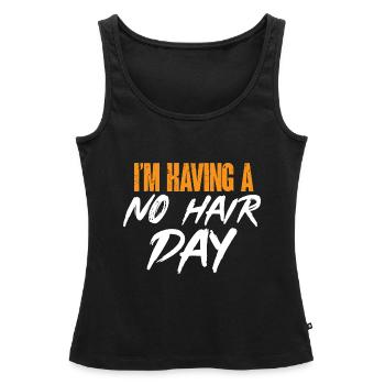 Bald Head Baldness Beard Bald Head - Women’s Premium Organic Tank top - black - Front - AI Model Female 172 light (172cm)