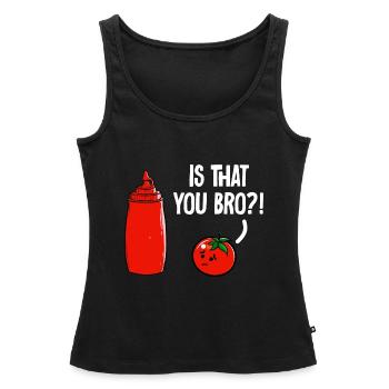 Ketchup Ketchup à la tomate - Débardeur bio Premium Femme - noir - Devant - AI Model Female 172 light (172cm)