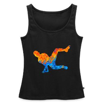 Parkour Parkour Runner Parcour Freerunner Parkour - Débardeur bio Premium Femme - noir - Devant - AI Model Female 172 light (172cm)