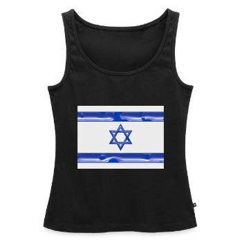 Israël - Débardeur bio Premium Femme - noir - Devant - AI Model Female 172 light (172cm)