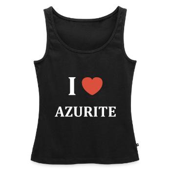I love Azurite - Débardeur bio Premium Femme - noir - Devant - AI Model Female 172 light (172cm)