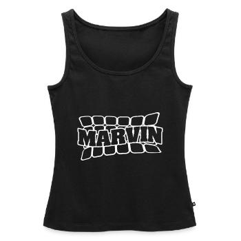 Marvin - Frauen Premium Organic Tank Top - Schwarz - Vorne - AI Model Female 172 light (172cm)