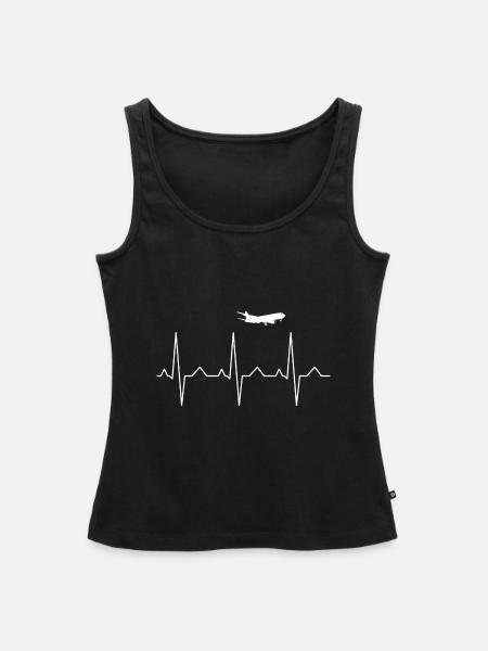 Flugzeug Flugzeuge Geschenk - Frauen Premium Organic Tank Top - Schwarz