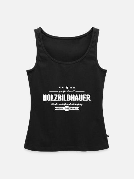 Holzbildhauer Beruf - Frauen Premium Organic Tank Top - Schwarz