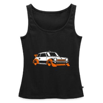 Rallye-Fahrzeug - Frauen Premium Organic Tank Top - Schwarz - Vorne - AI Model Female 172 light (172cm)