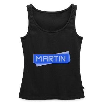 Name tag Martin - Women’s Premium Organic Tank top - black - Front - AI Model Female 172 light (172cm)