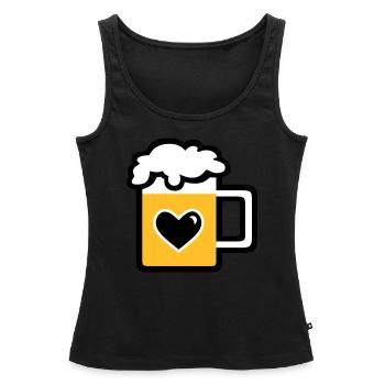 Mass Bier - Frauen Premium Organic Tank Top - Schwarz - Vorne - AI Model Female 172 light (172cm)