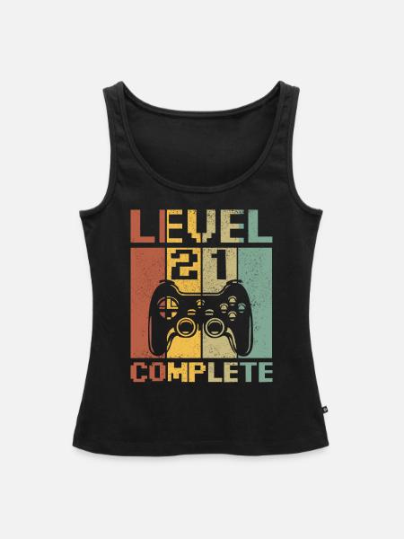 level 21 complete - Frauen Premium Organic Tank Top - Schwarz