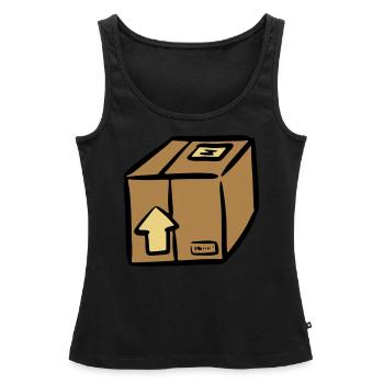 Paket Paketdienst package paquet Paketlieferung - Frauen Premium Organic Tank Top - Schwarz - Vorne - AI Model Female 172 light (172cm)