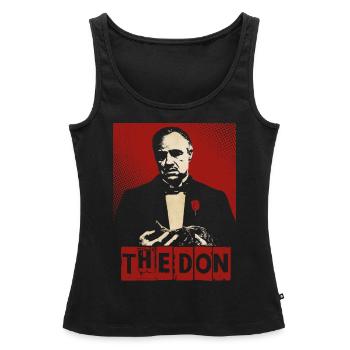 Le Parrain Film De Mafia Don Corleone The Don - Débardeur bio Premium Femme - noir - Devant - AI Model Female 172 light (172cm)