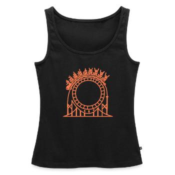 Achterbahn - Frauen Premium Organic Tank Top - Schwarz - Vorne - AI Model Female 172 light (172cm)