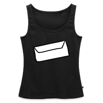Envelope envelope letter letter icon - Women’s Premium Organic Tank top - black - Front - AI Model Female 172 light (172cm)