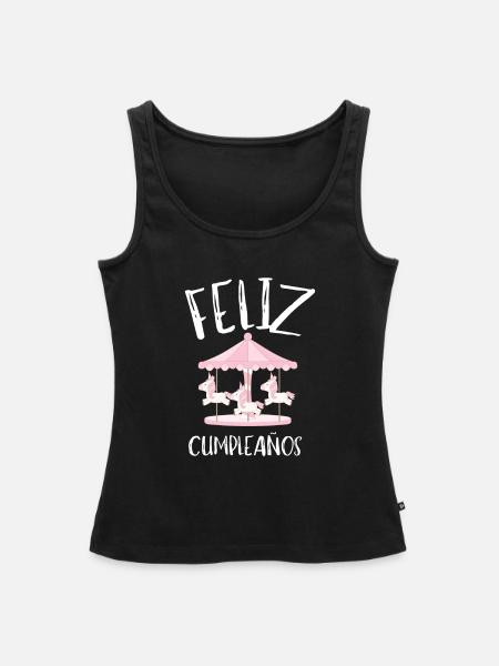 Carnival Party Birthday Girl Cumpleaños Carousel - Frauen Premium Organic Tank Top - Schwarz