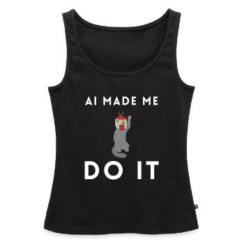 Artificial Intelligence Ai Chat - Women’s Premium Organic Tank top - black - Front - AI Model Female 172 light (172cm)