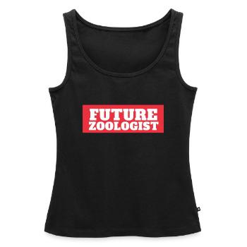 Future Zoologist Birthday Wildlife - Débardeur bio Premium Femme - noir - Devant - AI Model Female 172 light (172cm)