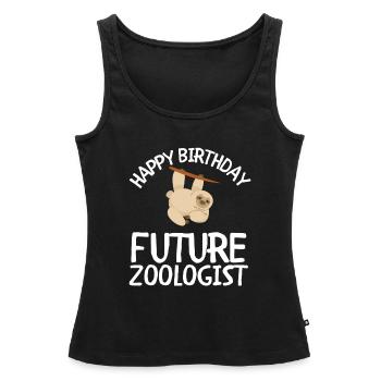 Future Zoologist Birthday Wildlife - Débardeur bio Premium Femme - noir - Devant - AI Model Female 172 light (172cm)