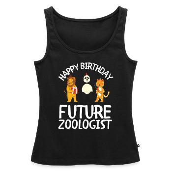 Future Zoologist Birthday Wildlife - Débardeur bio Premium Femme - noir - Devant - AI Model Female 172 light (172cm)