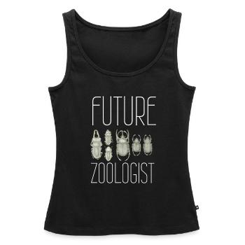 Future Zoologist Birthday Wildlife - Débardeur bio Premium Femme - noir - Devant - AI Model Female 172 light (172cm)