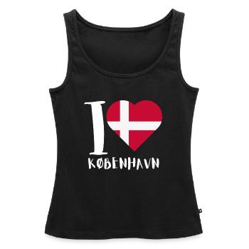 Kobenhavn Denmark Danish Kobenhaven Mermaid - Frauen Premium Organic Tank Top - Schwarz - Vorne - AI Model Female 172 light (172cm)