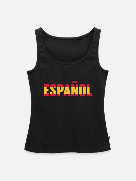 Español - Frauen Premium Organic Tank Top - Schwarz